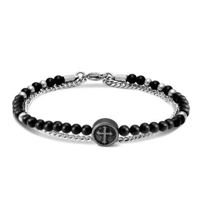 Gothik croix et agates noires