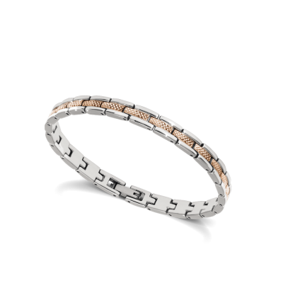 Santorin acier et PVD rose