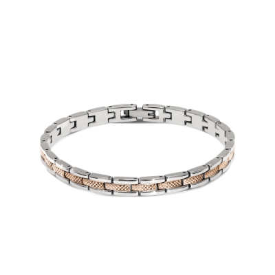 Santorin acier et PVD rose