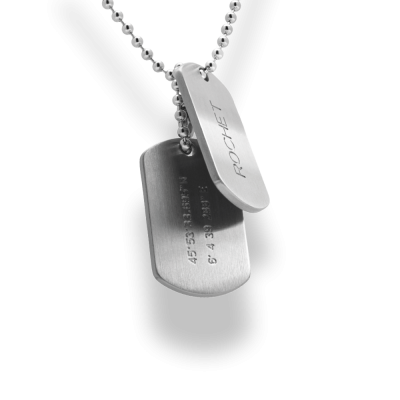 Pendentif WAY Acier poli et...