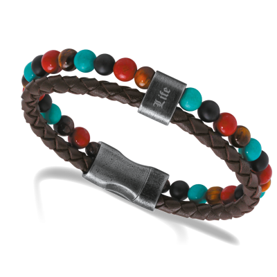 Bracelet KARMA 5mm Cuir...