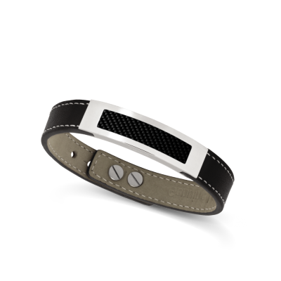 Bracelet Acier/Carbone/Cuir...