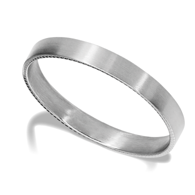 Bague Acier satiné PURE 3mm...
