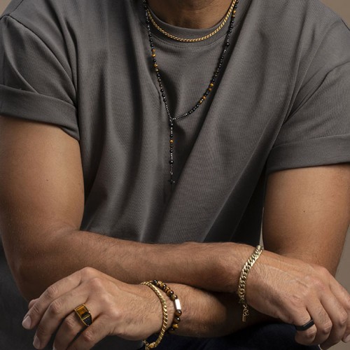 Collier COBRA en acier PVD...