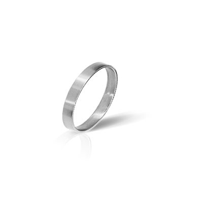 Bague PURE en acier satiné